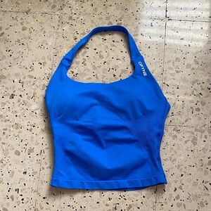 Dfyne electric blue impact halter top size small
